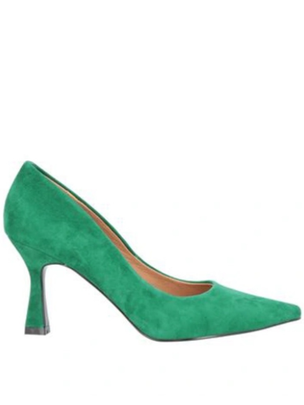 Bibi Lou Green Suede Pointed-Toe Pump